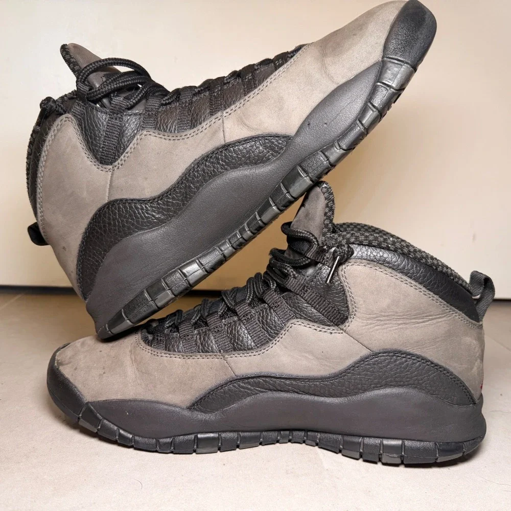US‎ 12 Air Jordan 10 Retro Shadow Black Mens 310805-002 Dark Red Nubuck 2017 Mid